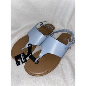 new Strappy Flat Women Thong Sandals Blue 11 Women corinne sonoma